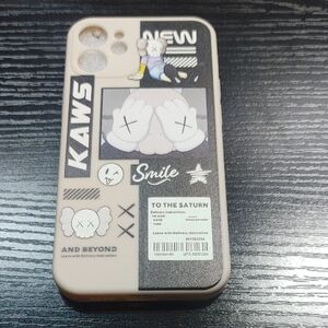 iPhone 12 Mini Protective Case KAWS - Beige & Black To The Saturn - And Beyond